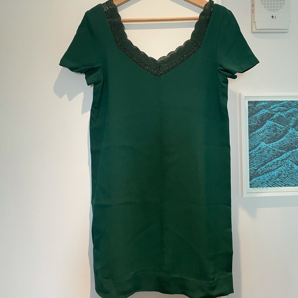 Sezane green dress.